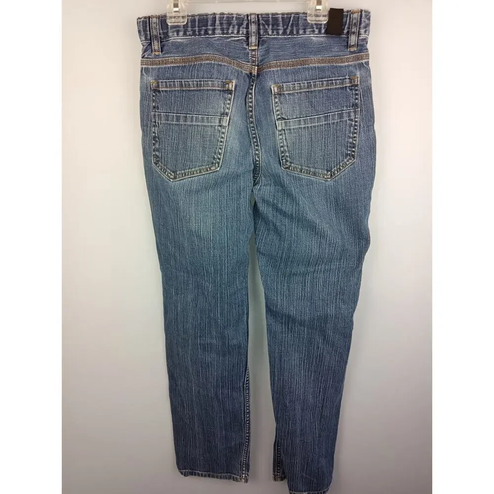 Tony Hawk Dark Wash Blue Young Men's Boys Straight-Leg Jeans 16